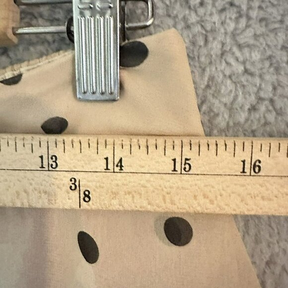 Maurices Black & Beige Polka Dot Chiffon Mini Skirt Layered Ruffles Medium - Picture 4 of 6